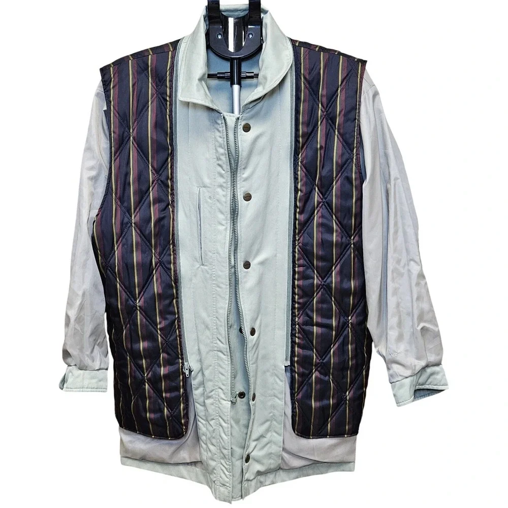 Burberrys REGD Prorsum Multipocket Zipper Button Jacket Oversized M Vintage - Picture 11 of 16